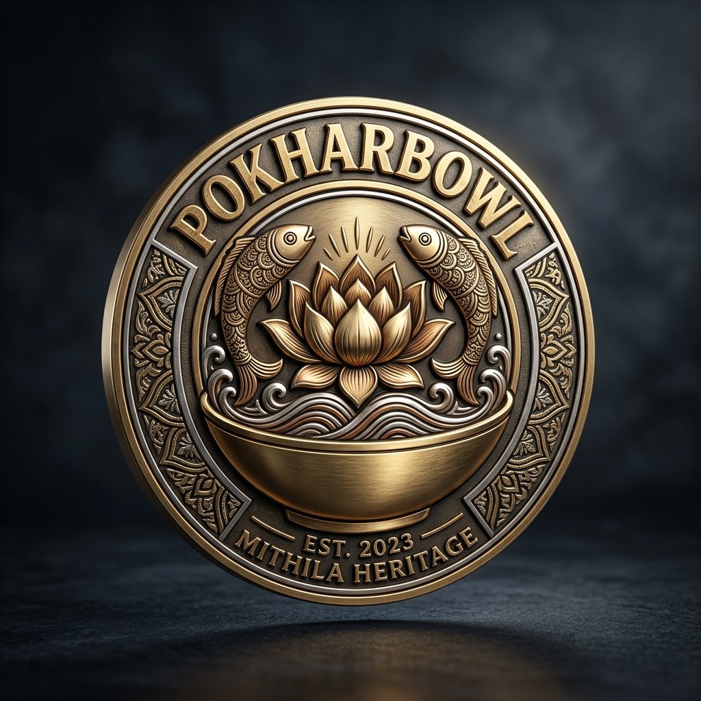 PokharBowl 3D Metallic Emblem